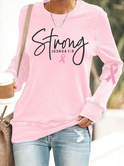 Breast Cancer Women's Casual Printed  Hoodie