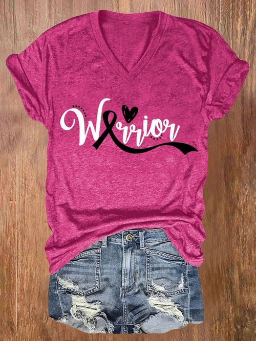 Breast Cancer Women's Casual Printed T-Shirt