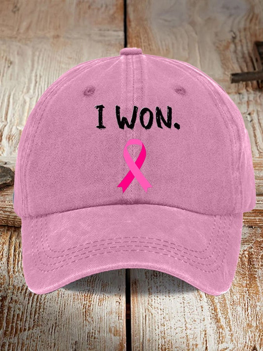 Breast Cancer Survivor Printed Casual Baseball Cap