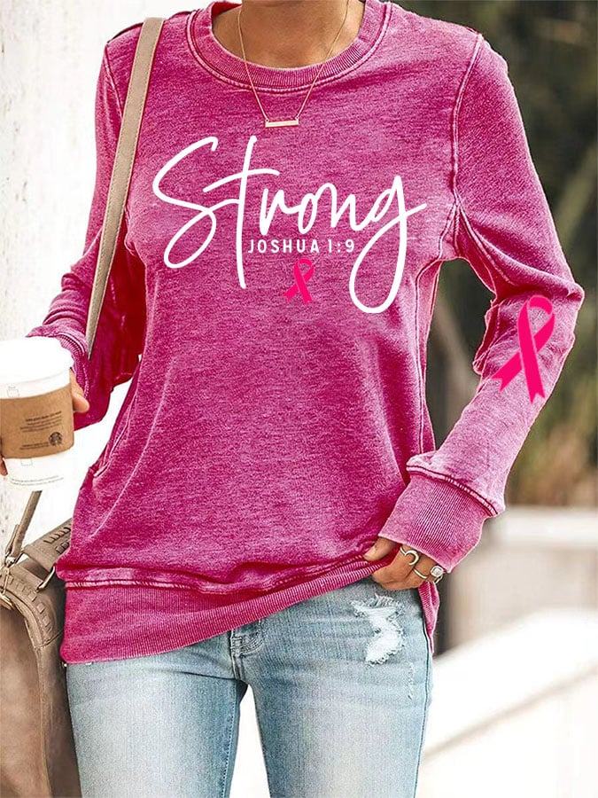 Breast Cancer Women's Casual Printed  Hoodie