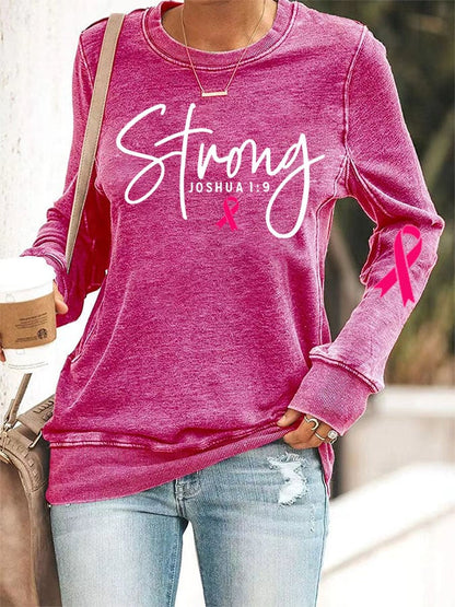 Breast Cancer Women's Casual Printed  Hoodie