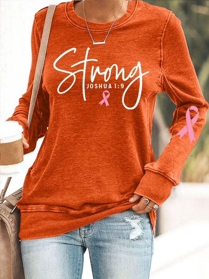 Breast Cancer Women's Casual Printed  Hoodie