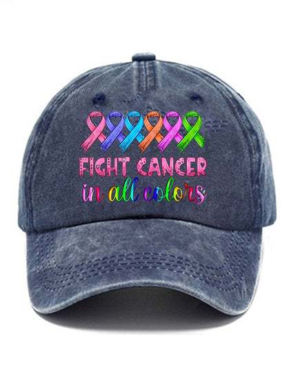 Breast Cancer Vintage Print Baseball Cap