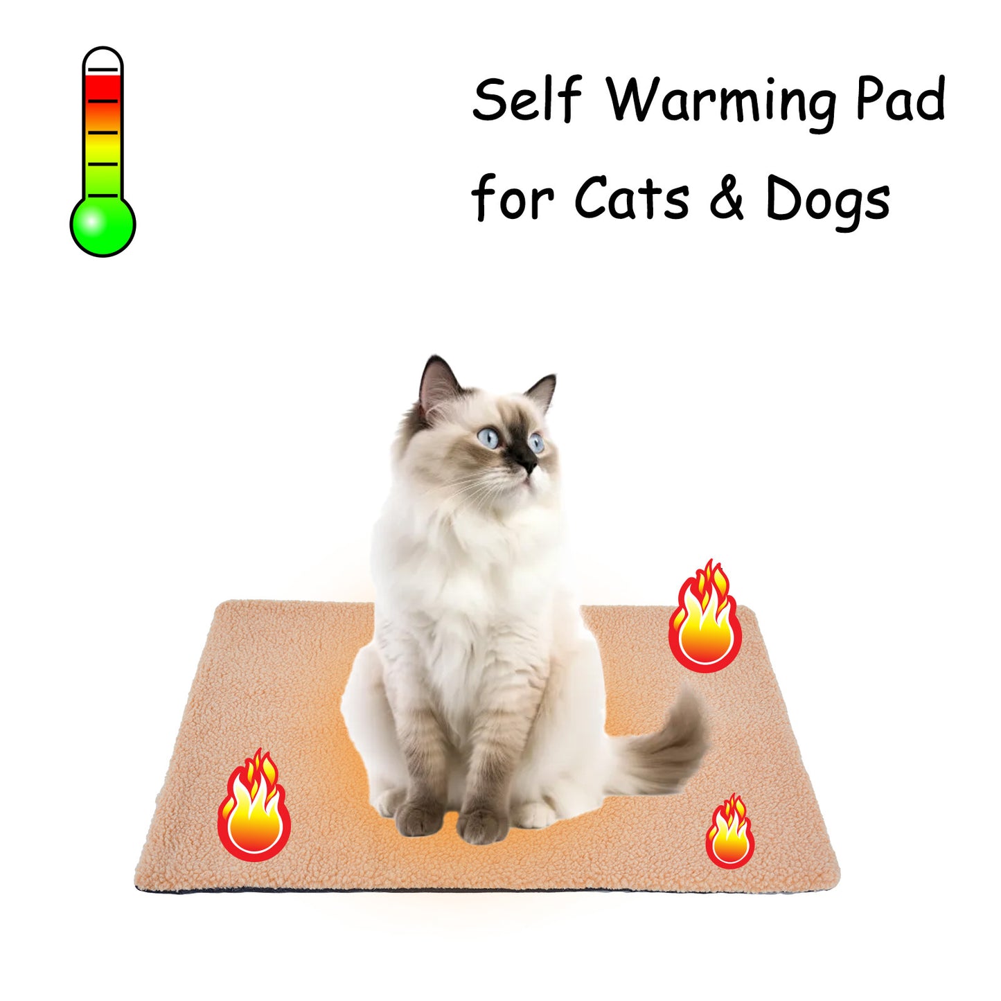 Cozy Self Heating Pet Pads Pet Blanket For Cold Winter Self Warming Cat Bed For Indoor Pet Heating Pad Self Cushion Mat For Cats