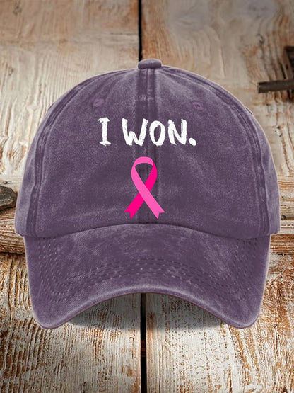 Breast Cancer Survivor Printed Casual Baseball Cap