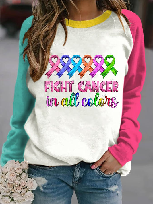 Breast Cancer Print Sweatshirt