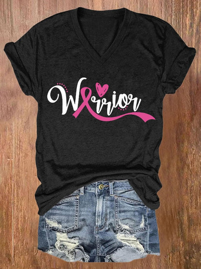 Breast Cancer Women's Casual Printed T-Shirt