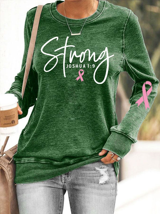 Breast Cancer Women's Casual Printed  Hoodie