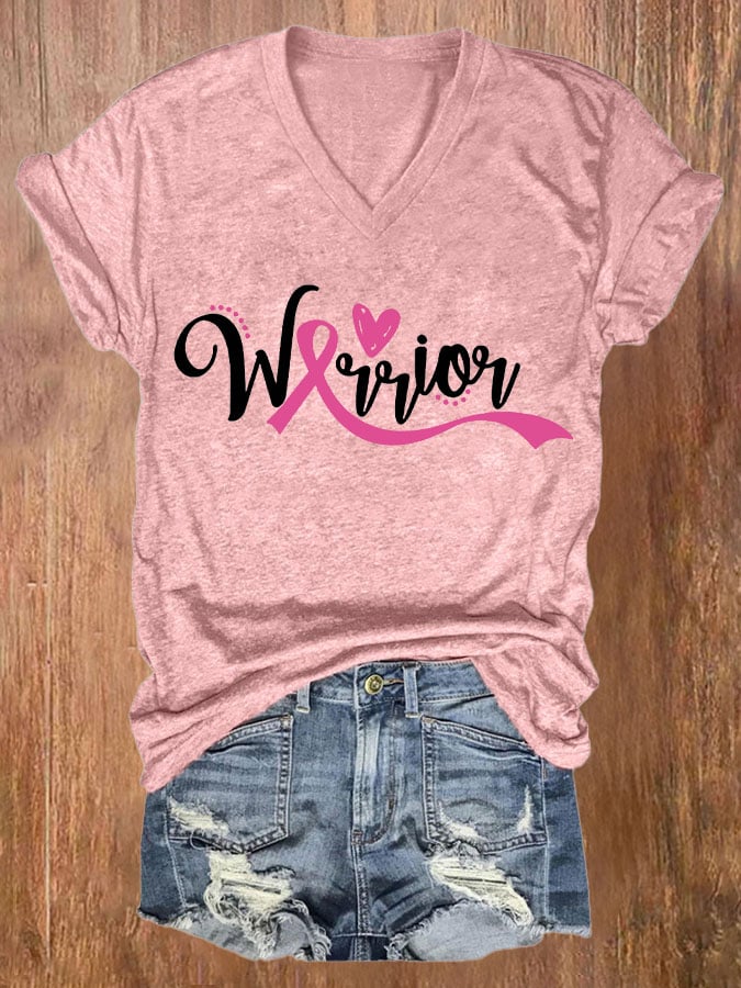 Breast Cancer Women's Casual Printed T-Shirt